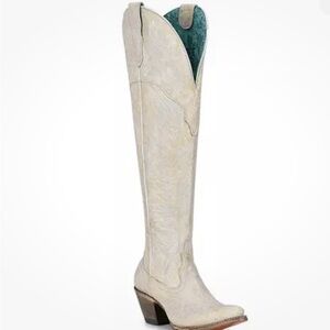 Corral over the knee womens distressed western boots